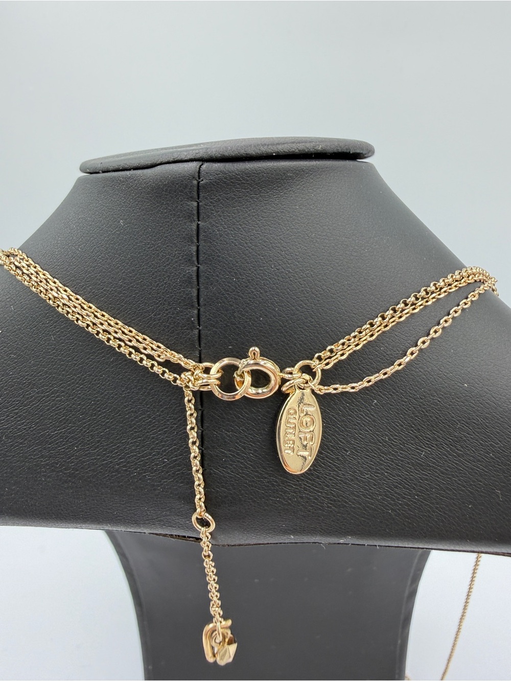 LOFT Gold Layered Necklace Set with Pearl Bead Choker - Picture 4 of 4